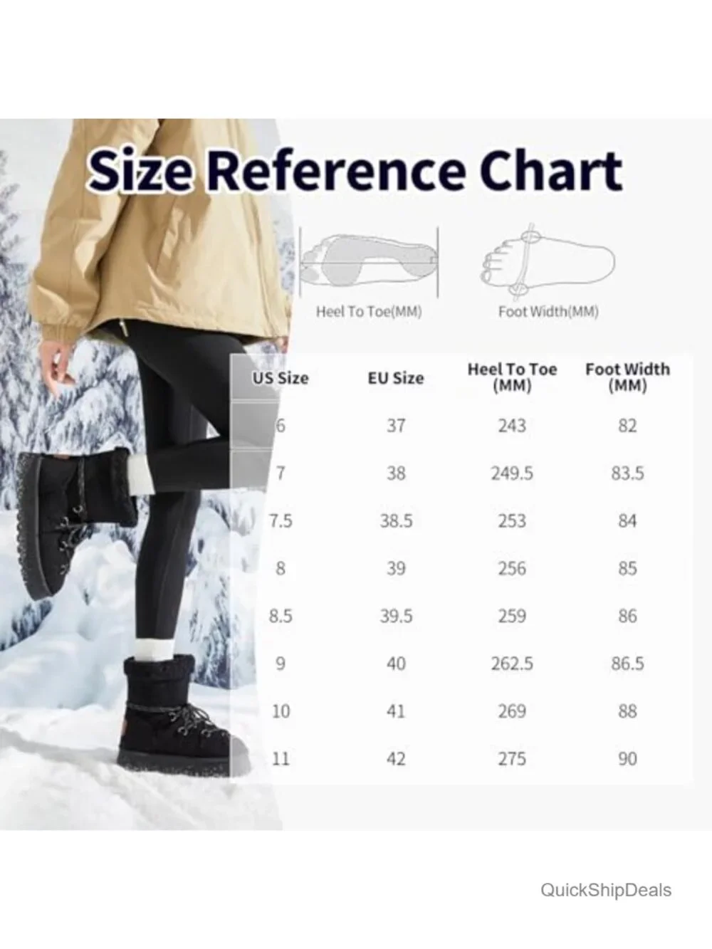 Faux Suede Platform Snow Boots - Sherpa Lined Winter Ankle Boots